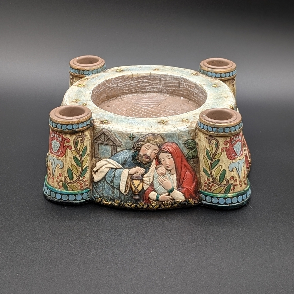 Avalon Gallery Nativity Scene Advent Candle Holder